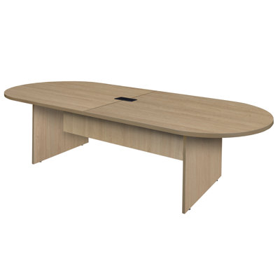 Regency Legacy 8 ft Racetrack Conference Table with Charging Port- Noble Oak