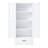 White Tall Cabinet - , 2 Doors, 1 Drawer, Adjustable Shelf, Ample Storage Space, Tipping Protection Mechanism Bathroom White, Shelves, Feature Assurance