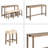 4 Piece Bar Table Set With Power Outlet,Bar Table Set With Chairs,Sofa Bar Table With Stools,Behind Couch Table With 3 Padded Stools,For Living Room,Dining Room-1153103074