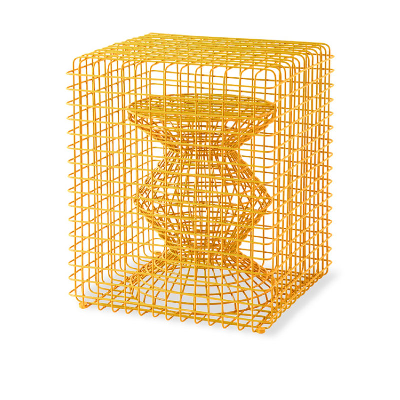 ZigZag Wire Table, Yellow
