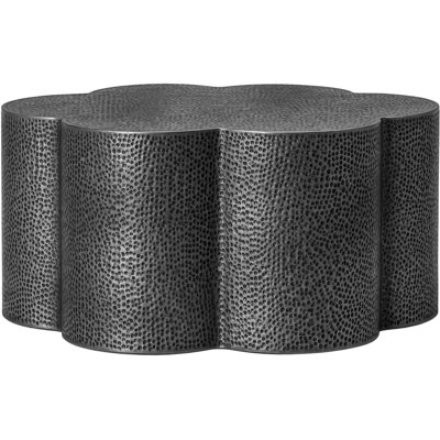 Table basse Lotus en fer noir