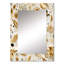 Motif de marbre blanc et doré Kemoni - miroir en marbre, miroir mural décoratif abstrait, impression d'art en métal-51369885