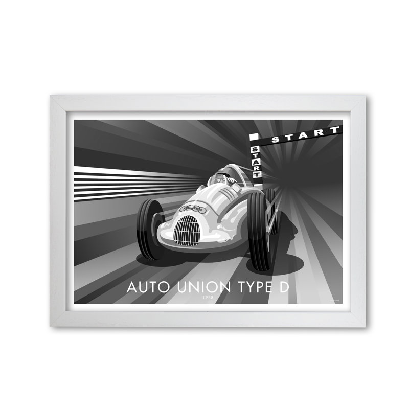 Auto Union by Stephen Millership - Print, White, 42 cm H x 59.4 cm W x 5 cm D