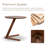 Gateshead Wood Side Table with V-Shape Base