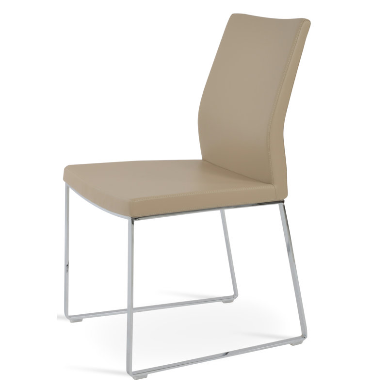 Chaise d'appoint Pasha, Similicuir - blé PPM