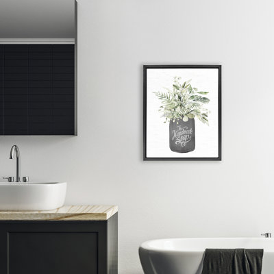 Cadre flottant fait à la main Savon Botanicals, design par lettré et doublé