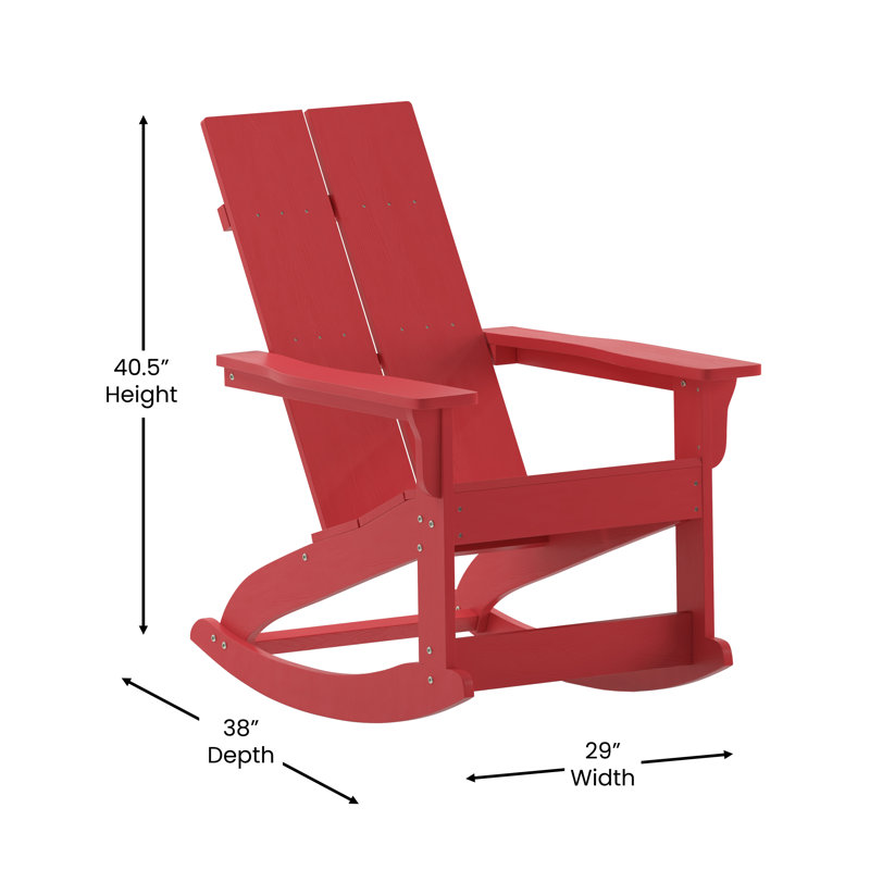 Chaise berçante, Rouge