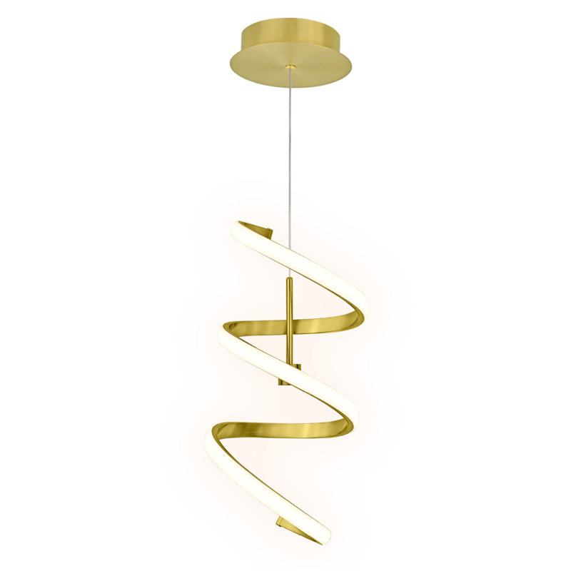 Helix LED Pendant Light, Dimmable 950 Lumens 3000K, 17W Pendant Lighting For Kitchen Island, Hanging Light Fixtures