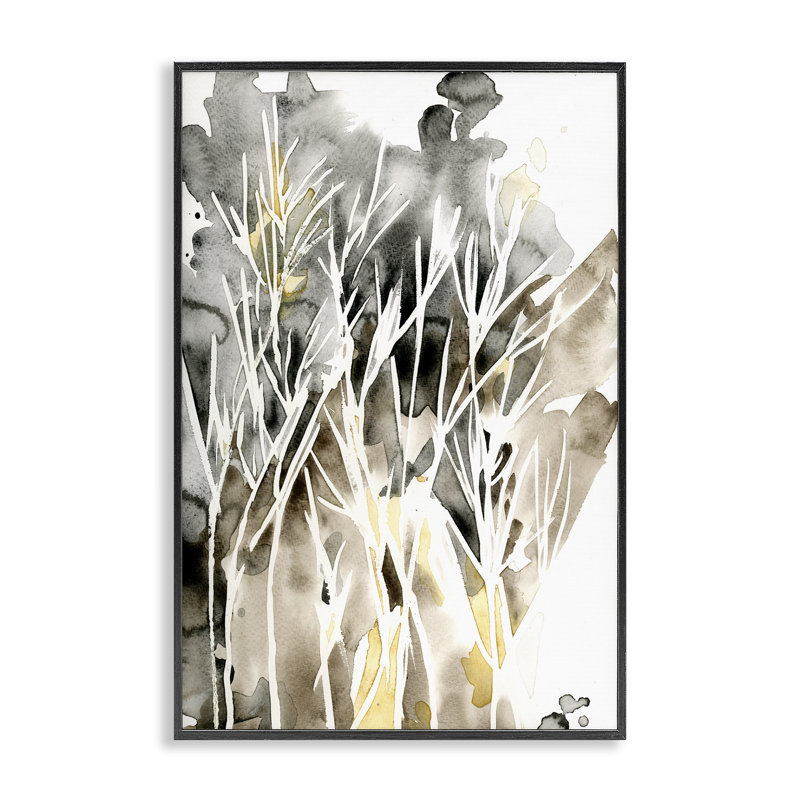  Abstrait, brindilles, aquarelle, art numérique par Regina Moore, H 18 po x l 12 po, Giclée encadrée noir minuit