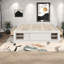 Lit plateforme avec rangement en bois massif blanc antique et peu encombrant