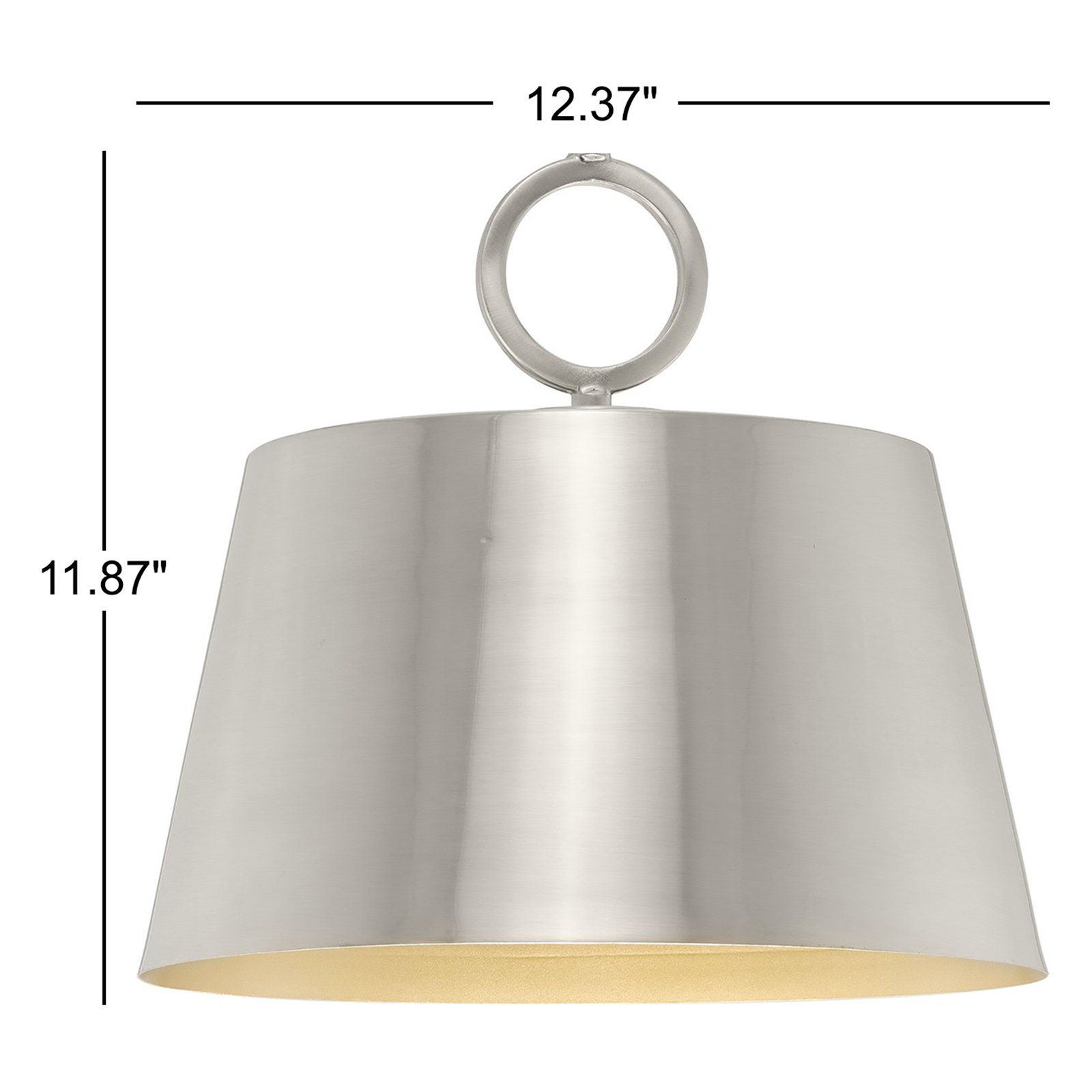 Elda Dimmable Pendant, 11.87" H x 12.37" W x 12.37" D, Brushed Nickel