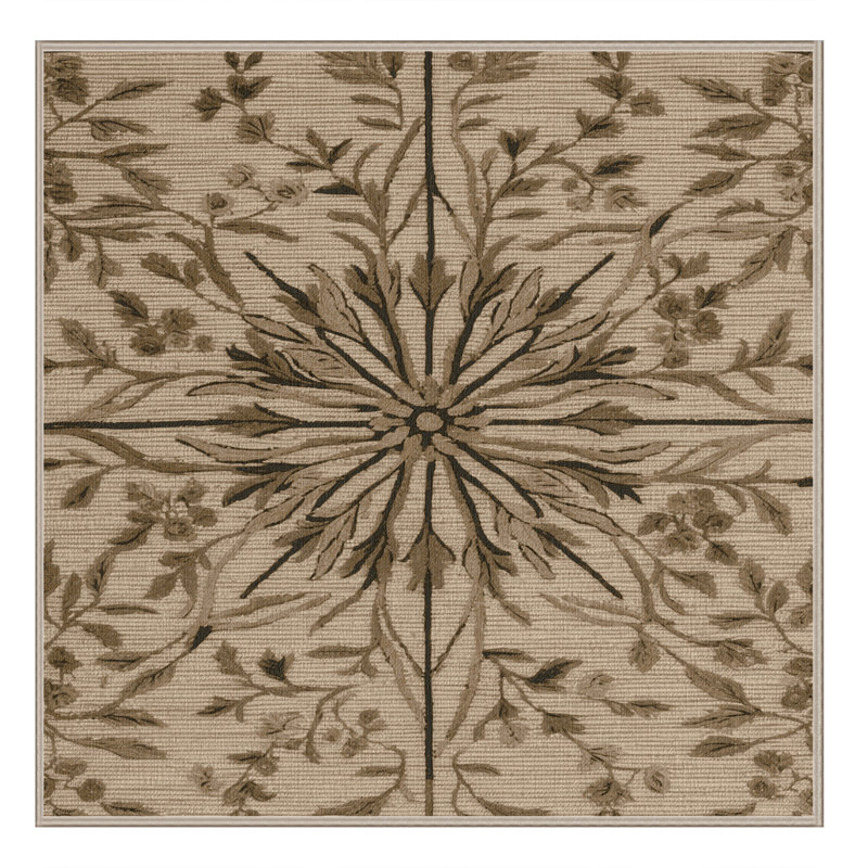 Tapis brun lavable à la machine, Carré 6 pi