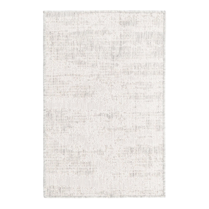Bruss Gray Indoor/Outdoor Modern Rug, Rectangle 2' x 3'1"