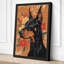 Folk Portrait with Blooms Boho - Wrapped Canvas-831674448-831674477