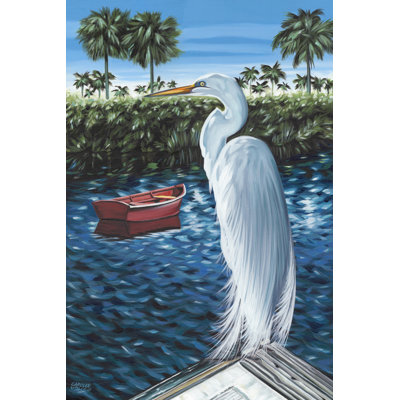 Peaceful Heron II - Wrapped Canvas Print