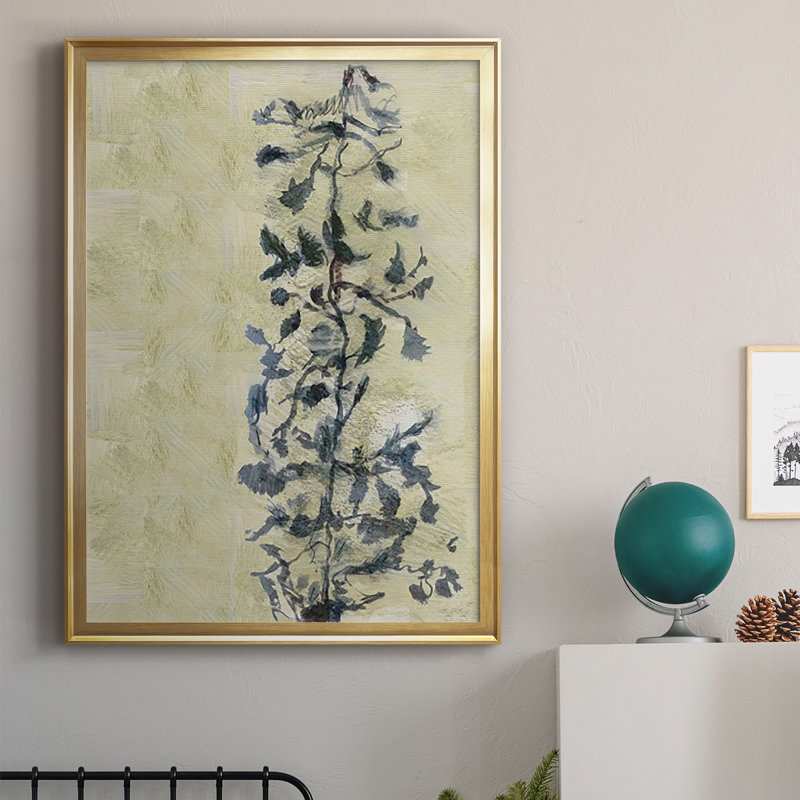 «Chinoiserie 2 Tan I», reproduction encadrée de qualité supérieure, prête à être accrochée, H 24,5 po x l 18,5 po, Or