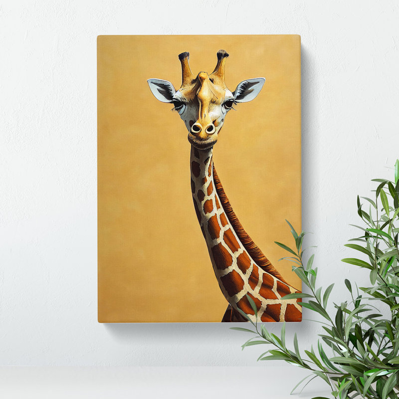 XC1022-1753X Cute Giraffe - Wrapped Canvas Print, 50cm H x 35cm W x 3cm D