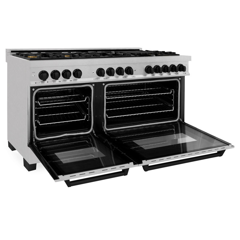 ZLINE Autograph 60" Legacy Dual Fuel Range, Stainless Steel/Matte Black Accents
