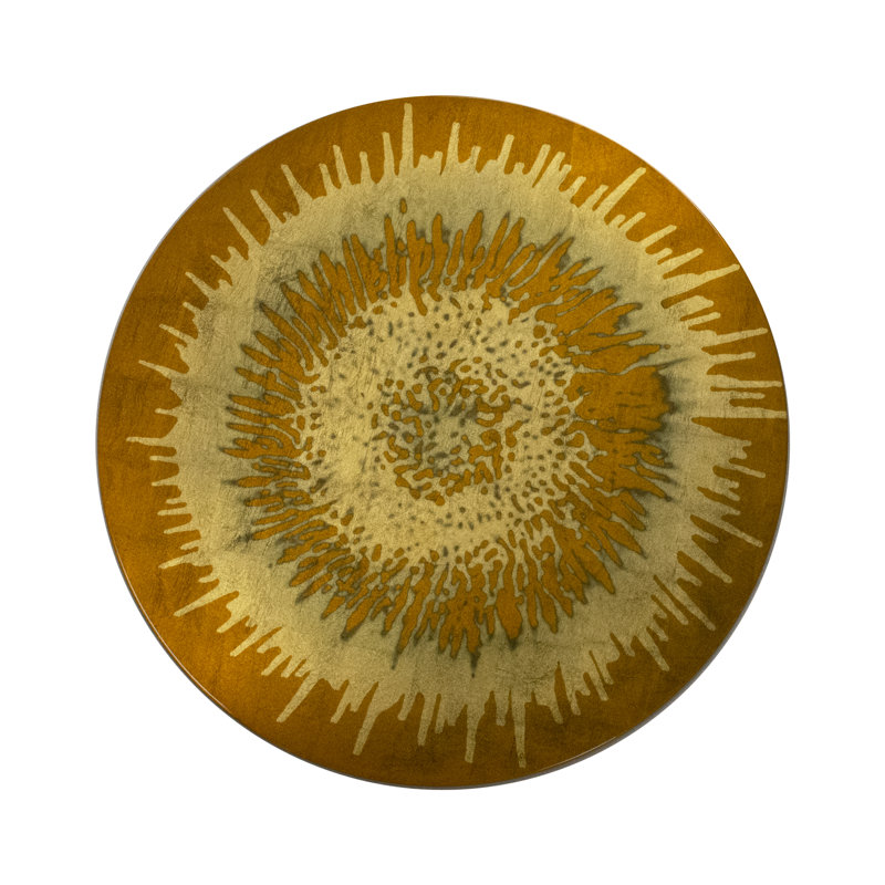Gold Splash on Mustard Lacquer Placemat
