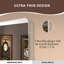 Cozy l 30 po x H 36 po Miroir de salle de bain mural moderne encadré en nickel brossé-515628769-514696249