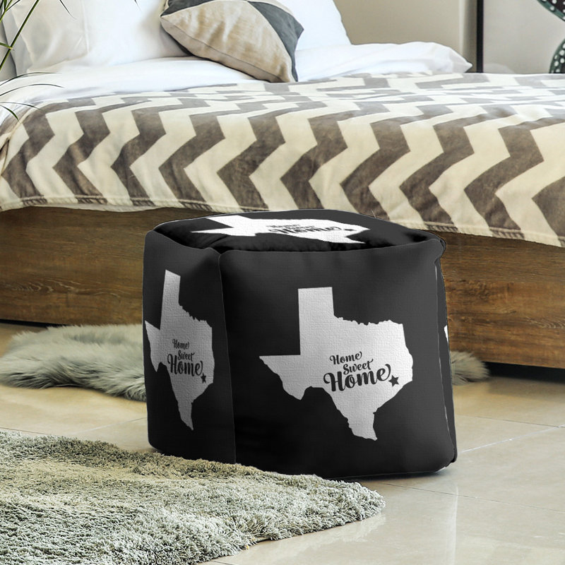 Repose-pieds cube en houston the home houston, Noir
