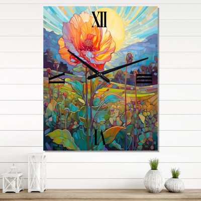Horloge murale Azhanae - Chrysanthemums