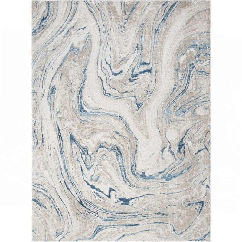 Ivory Area Rug, Rectangle 5'3" x 7'3"