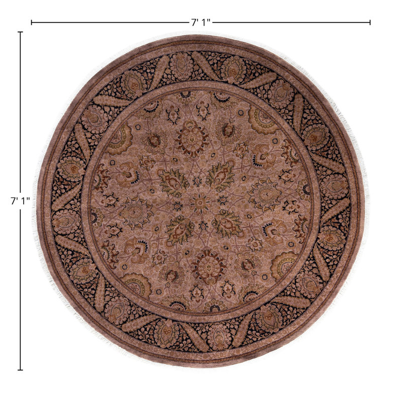 Overdyed One-of-a-Kind 7' 1" X 7' 1" Hand Knotted Area Rug