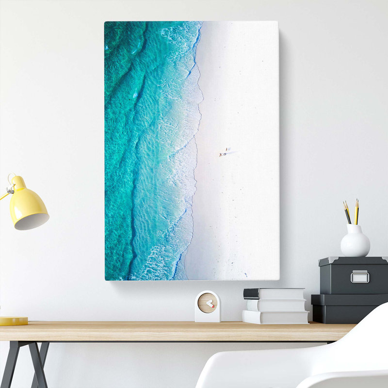 Stood By The Beach - Wrapped Canvas Painting, 60cm H x 40cm W x 3cm D