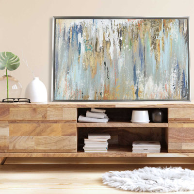 Blue Gold Illusion - peinture sur toile
