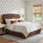 Arleen Banana Leaf Queen Panel Bed Amber-32961117