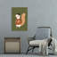 Happy Squirrel In Cap Modern Playful Whimsical Squirrel Forest Landscape Wall Art Print 1 Piece Wrapped Canvas Wall Art-589773541