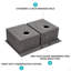 Évier de cuisine à double cuve (50/50) encastré - 33 po x 22 po x 10 po en acier inoxydable de calibre 16 avec deux cuves profondes de 10 po