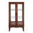 Curio Cabinet In Walnut With Mirrored Back And Adjustable Shelf Storage Floor Mounted Flexible-2082994055-2082994048