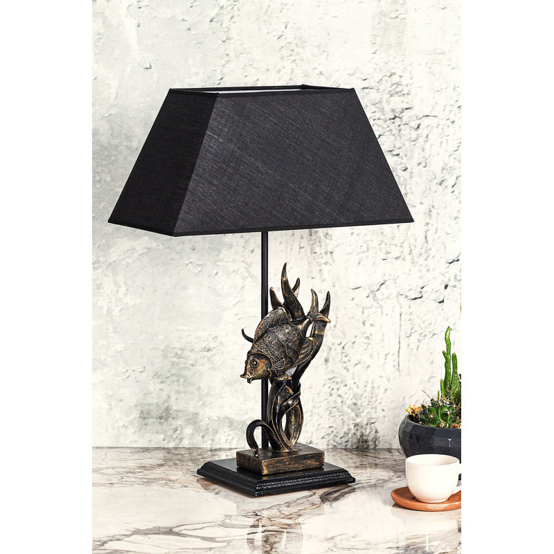 Lampe de table en métal, Noir