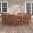 Anautica 8 - Person Eucalyptus Solid Wood Patio Dining Set Umbrella Hole Included Square Table