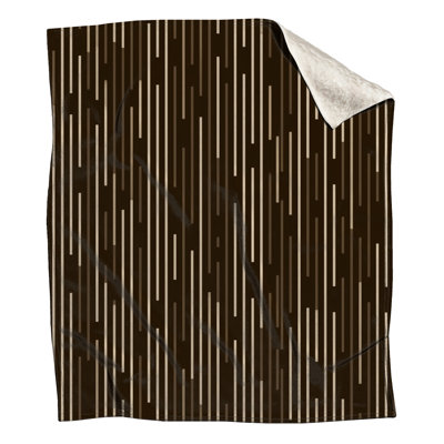 Stripes Fleece Throw Blanket - Pattern Throws for Sofas or Beds