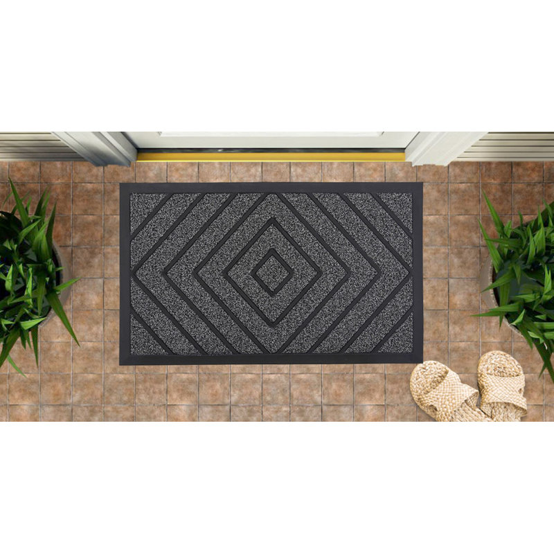Non-Slip Doormat for Entry, 18" x 30", Waterproof, Mat, Gray