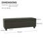 Banc ottoman de rangement de 165 cm, repose-pieds en cuir PU pour salon, entrée, dressing-1000384693-1000384691-1000384698