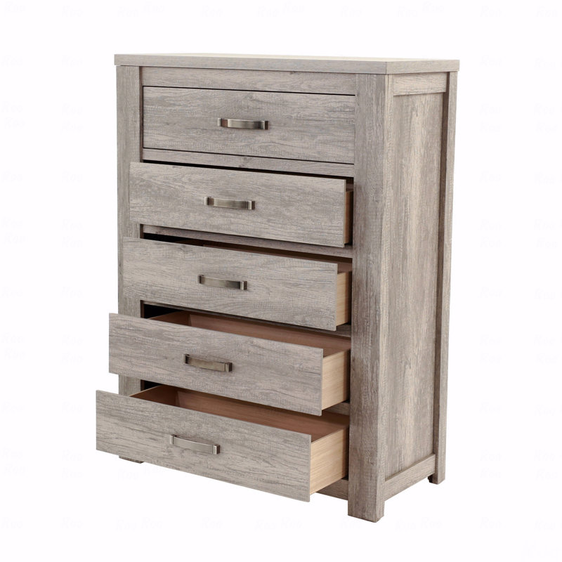 Armoire de rangement à 5 tiroirs 1 chambre Rustic Simple