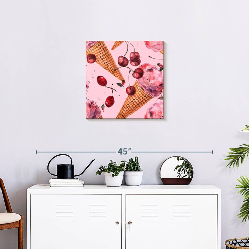 Cherry Flavoured Ice Cream, 20" H x 20" W