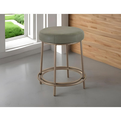 Wooden Frame & Metal Base, 24" Stool