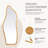 Cloud-Shaped Natural Wood Full Length Mirror