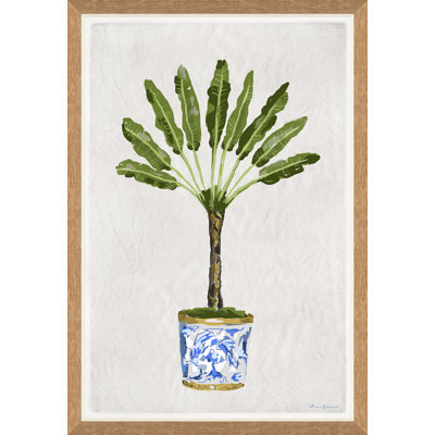 Delft Palm by Dana Gibson - Picture Frame Graphic Art on Paper