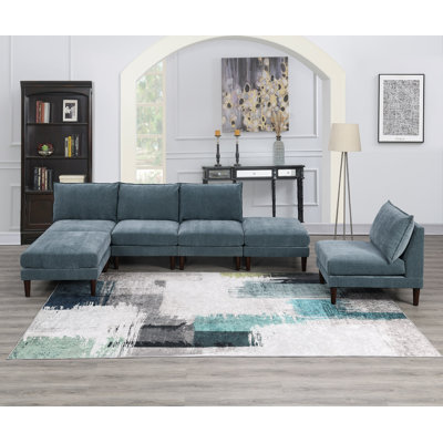 Angellina Upholstered L-Shaped Sectional Reversible