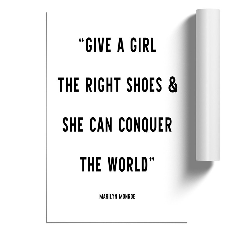 Conquer the World - Unframed Typography, 59cm H x 42cm W x 0.1cm D