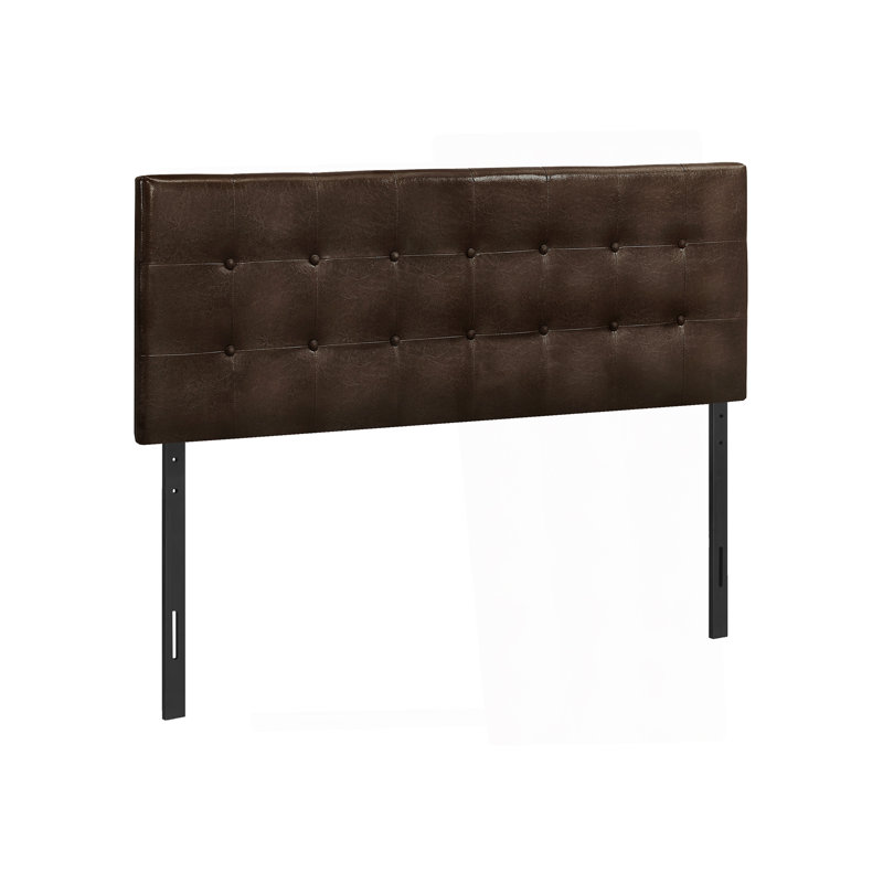 Bed, Headboard Only, Queen Size, Bedroom, Upholstered, Brown Leather Look, Transitional, Brown, Queen