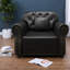 Canapés compacts en similicuir, fauteuil d'appoint Chesterfield pour la maison