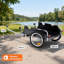 Remorque cargo pliable pour vélo : capacité de 45 kg, roues de 40 cm, attelage à dégagement rapide, réflecteurs, compatible avec les vélos de 56 à 71 cm