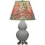 Small Double Gourd Accent Lamp - Sangria, Deep Patina Bronze - Lavender, Plum Shade-583633413-583633504